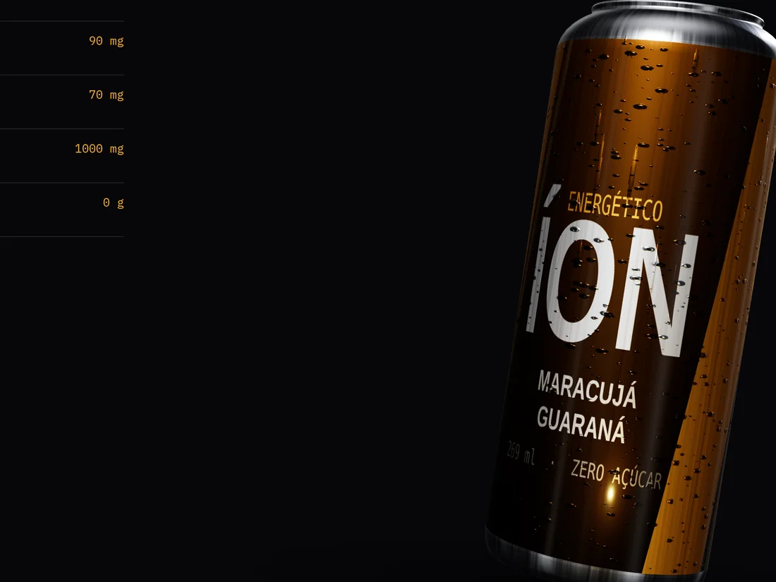 Lata do energético ÍON em 3D